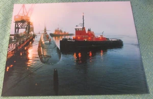 RARO Barco Submarino Lanzamiento BIW Baño Hierro Trabajos Remolcadores Winslow C Kelsey - Imagen 1 de 4
