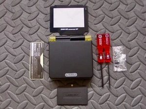 GBA SP Replacement Housing Shell  Black And Clear Gold - Picture 1 of 3