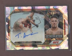 2023 Panini Select UFC Cracked Ice Prizm Octagon Action Tom Aspinall AUTO 1/1