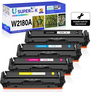 4Pack CYBM W2180A Color Toner Fit For HP LaserJet Pro 3201dw MFP 3301cdw 3301sdw - Picture 1 of 23