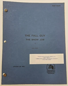 THE FALL GUY / Robert Janes 1982 TV Series Script, Lee Majors "The Snow Job" - Picture 1 of 13