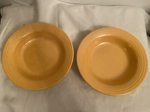 Vintage 1937 FIESTA Lot of 2 Yellow Soup Bowls - Picture 1 of 6