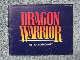 DRAGON WARRIOR Manual - no game, NES Nintendo Instructions