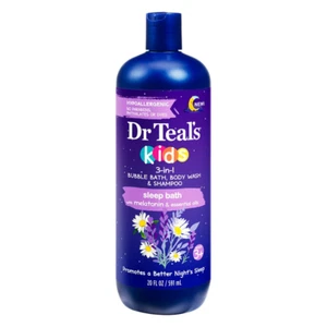 Dr Teal`s Kids 3-in-1 Bubble Bath, Body Wash & Shampoo Sleep Bath (1) 20 Fluid O - Picture 1 of 3