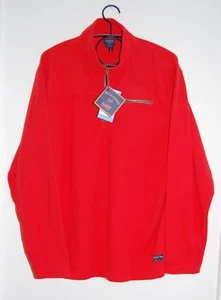 NWT Bills Khakis Men's Red 1/4 Zip Medium Weight LS Fleece Sweatshirt sz XL XXL - Picture 1 of 9