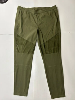 Pantalones de chándal elásticos de diseñador Vera Wang Simply Vera Denim XL verdes para mujer Foto 1 de 4