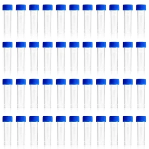 5ml Plastic Test Tubes Screw Caps Small Bottle Vial Storage Vial Storage Contain - Picture 1 of 6