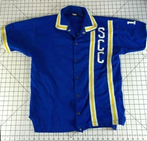 Vintage 70s 80s Sewn Game Used Warm Up Jacket Shirt Uniform College Titans Schoo - Picture 1 of 8