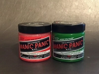 2 Manic Panic Vegano Semi Permanente Color de Cabello Crema Eléctrica Lagarto y Sandía Foto 1 de 3