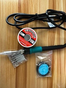 Soldering Iron Kit 100W LCD Digital Soldering Gun Portable Solder Iron Blue Kit - Picture 1 of 11