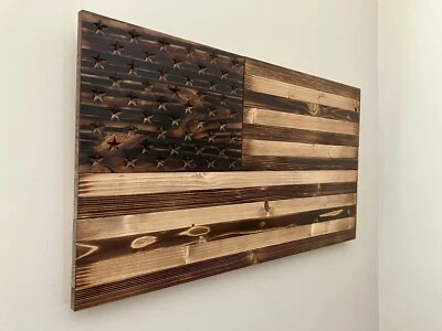 Wooden American Flag - Image 1 of 4