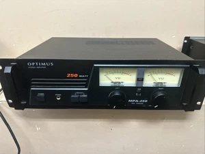 Optimus MPA-250 Stereo Amplifier Fan Cooled Rack Mount 250 Watt Teated Working - Picture 1 of 10