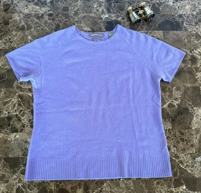 Suéter tejido 100 % cachemir Valerie Stevens manga corta talla M ¡Preppy Academia! Foto 1 de 4