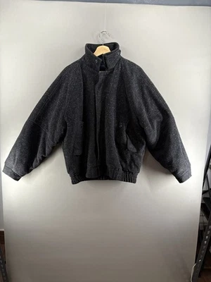 VINTAGE Manhattan Made in USA Wool Bomber Flight Pea Jacket Coat Mens Large - Image 1 of 4