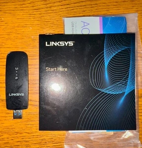 Linksys WUSB6300v2 AC1200 Dual-Band Wireless WiFi 5 USB 3.0 Adapter - Bild 1 von 2