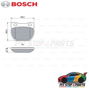 Bosch 0986424606 Brake Pads Set Low-Metallic Fits Land Rover Defender 1990-1993 - Picture 1 of 9
