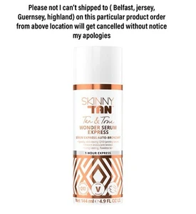 SKINNY TAN TAN & TONE Q10 WONDER SERUM EXPRESS 1 HOUR EXPRESS 144ml RRP £32 - Picture 1 of 4