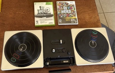 2 DJ Hero Bluetooth Wii Devices, w/ DJ Hero for Wii & DJ Hero 2 for Xbox 360 - Image 1 of 4