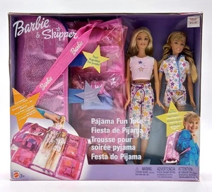 2003 Barbie Pajama Fun Tote Sisters 2-Doll-Set / Pyjama Party, Mattel B2774 NrfB - Picture 1 of 8
