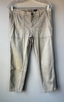 Pantalones de mezclilla AG Adriano Goldschmied talla 30 Abbie Capri pantalones caqui novio utilitario Foto 1 de 4