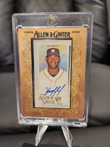 2020 Topps Allen & Ginter Yordan Alvarez Mini Baseball Autograph (RC) - Picture 1 of 2