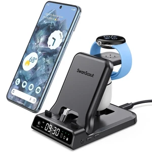 701G2 Station de Charge 3 en 1 pour Google Watch 3/2 25W Chargeur Rapide pour... - Photo 1 sur 8