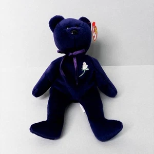 TY Beanie Baby Princess Diana Bear PVC Made in Indonesia Canadian Customs Tag - Picture 1 of 13