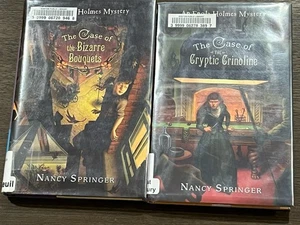 Enola Holmes Mystery 2 Books Nancy Springer Bizarre Bouquets, Cryptic Grinoline - Bild 1 von 6