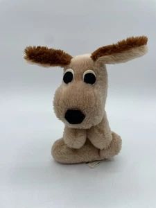 Wallace Berrie & Co 1975 Peluche Fritz Puppy Dog #461 Raro Marrón Beige 6" De pie - Imagen 1 de 9