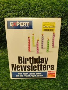 Expert Software Birthday Newsletters (CD-Rom, 1995) Windows 95 & 3.1 BIG BOX NEW - Picture 1 of 6