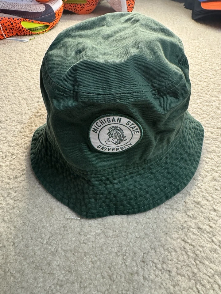 Michigan State Spartans Nike Dri-FIT Swoosh Apex Green Bucket Hat Size Large