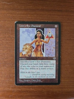 MTG Lion's Eye Diamond Mirage Regular Rare Card MODERATELY PLAYED - Image 1 of 4