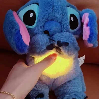 MIMISO Stitch Peluche Respira Notturno Musica Luci Migliorare Sonno Bambini