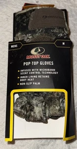 New Mossy Oak Men's Medium Pop-Top Gloves Insulated Camouflage Hunting Camo - Picture 1 of 12