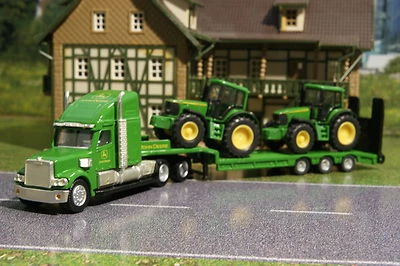 Siku 1837 Freightliner Low Loader with 2x John Deere 6820 Tractors H0 Scale 1:87 - Image 1 of 4