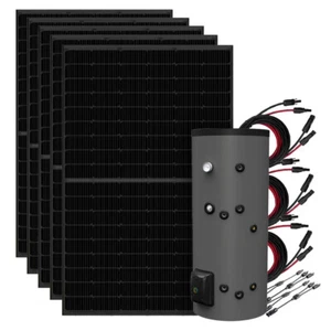 Sistema solar 2,25kWp Full Black + caldera Fothermo 200L para tratamiento de agua caliente - Imagen 1 de 5