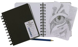 Libro schizzi artista rilegato a spirale A6 80 pagine 110 gm disegno rigido da viaggio - Foto 1 di 4