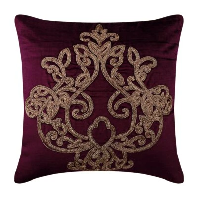 Throw Pillow Case Purple 16"x16", Bed Decor Velvet Fabric - Lord Pharaoh - Image 1 of 3