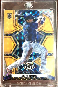 2022 Panini Mosaic #269 SEIYA SUZUKI Orange Fluorescent RC SP /25 Chicago Cubs - Picture 1 of 3