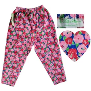80er Lilly Pulitzer Vintage Hose Large Grannycore Floral hellrosa Hibiskus  - Bild 1 von 16