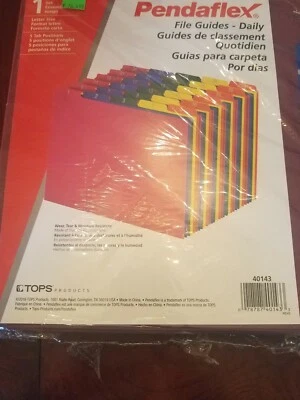 Pendaflex Tab File Guides, Daily, Polypropylene, Letter,  - Image 1 of 4