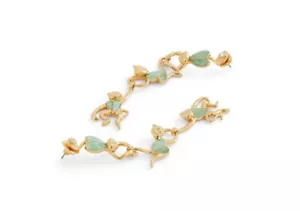 Kate Spade New York Animal Party Linear Monkey Earrings Green - Picture 1 of 5