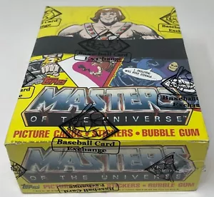 1984 MASTERS OF THE UNIVERSE Topps Sammelkarten BOX He-Man 36 PACKUNGEN versiegelt BBCE - Bild 1 von 7
