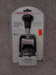 Office Depot Self Inking BLACK Automatic Numbering Stamp 841596 NEW in PKG - Picture 1 of 2