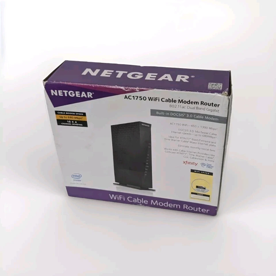 Netgear C6300 AC1750 WiFi Dual Band Cable Modem Gigabit Router - Image 1 of 1