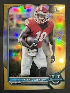 Kearis Jackson 2022 Bowman University #27 1st Chrome Gold Refractor /50 ๐๐ฅ - Picture 1 of 2