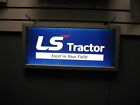 LS Tractor lighted sign 23" X 11" with top hangers, transformer and cord. OEM 