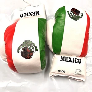 2 PAAR 16 OZ BOXEN GOLVES ÜBEN Sparring Kunstleder. Mexiko - Bild 1 von 4