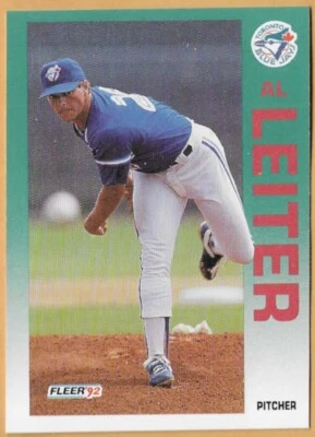 AL LEITER TORONTO BLUE JAYS #334 - FLEER NM-MT 1992 - Image 1 of 3