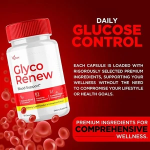 GLYCO RENEW BLOOD SUPPORT SUPPLEMENT CAPSULES - GLYCO RENEW RENEWAL PILLS - Picture 1 of 7